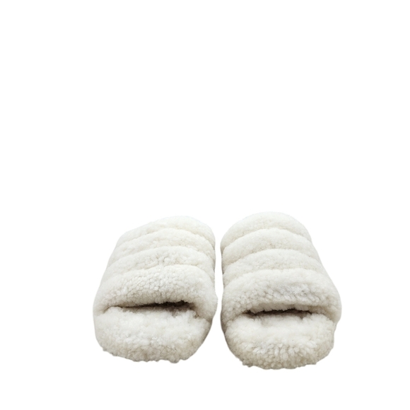 UGG Women's Fluff Yeah Plush Sandals White- 8 - Picture 3 of 7